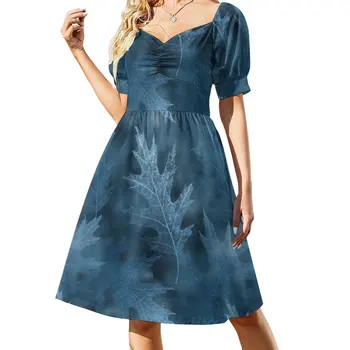 Jauns Safīra zilas zaļas lapas, mirdzoša Kleita bez Piedurknēm, elegants sieviešu kleitas pārdošanu Vasaras kleitas, sievietēm, Sieviete kleitas