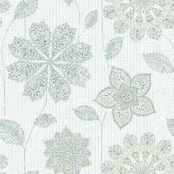 Čigānu Ziedu Zilu/Zaļu Mizu un Stick Tapetes Mājas Dekors Dzīvojamā Istaba Guļamistaba Dekorēšana Tapetes