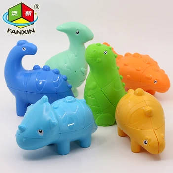 FanXin Dinozauri Cube Burvju Puzzle 2x2x3 Stickerless Dinor Cubo Magico 2 2 3 Profesionālās Izglītības Spēle, Rotaļlietas Bērniem, Bērnu