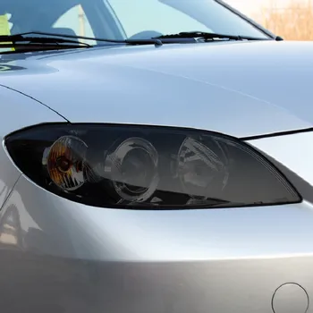 Auto Lukturu Taillight Aizsardzības Nokrāsu Filmu Dūmu Priekšpuses Melna Caurspīdīga TPU Uzlīmes Priekš Mazda 3 6 CX-3 CX-5 CX-9 Piederumi