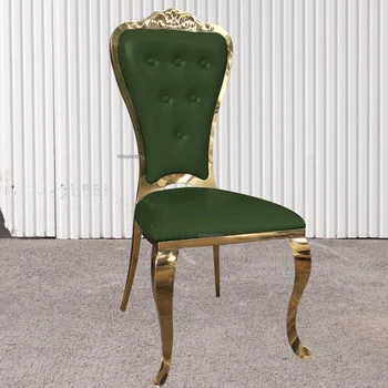Eiropas Ēdamistabas Krēsls Nerūsējošā Tērauda Ēdamistabas Krēsli Virtuves Mēbeles, Gaismas Luksusa Dinning Galds, Krēsli Atzveltnes Akcents Krēsls