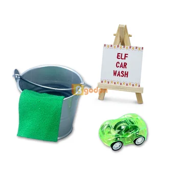 Elf Auto Mazgāšana Prop Elf Komplekts, Kas Izveidota Miniatūra Mēbeles, Rotaļlietas, Dekoru Rotaļu Namiņš Kausa Ziemassvētku Elf, Kas Izveidota