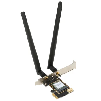 PCIe WiFi 6E Kartes 2.4 G/5.G/6Ghz līdz 2400Mbps Dual Antenu MU MIMO PCIe Tīkla Kartes Derīgas Win10/11 Darbvirsmas Šasijas