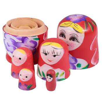 Matryoshka Bērnu Para Mujer Meitenēm Lelles Rotaļlietas Krievu Stilā Izrotā Lelles Meitenēm Zīdaiņiem Dāvanu Bērnu Migas