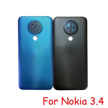 AAAA Kvalitātes 10Pcs Nokia 3.4 Atpakaļ Akumulatora Vāciņu Aizmugures Paneļa, Durvju Mājokļu Gadījumā Remonta Daļas