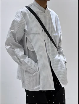 KN07348 Modes Vīriešu Krekli 2023 Skrejceļa Luksusa slavenu Zīmolu Eiropas Dizaina puses stila Vīriešu Apģērbu