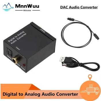 MnnWuu Digitālā uz Analogo Audio Converter, Optisko Fiber Toslink Koaksiālā Signāla uz RCA R/L Audio Decoder SPDIF LTV APK Pastiprinātājs