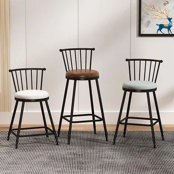 Gaismas Ēdamistaba Bāra Krēsls Modernā Dizaina Luksusa Dzīvojamās Istabas Bēša Bāra Krēsls Augstas Kvalitātes Eiropas Banqueta Mājas Mēbeles