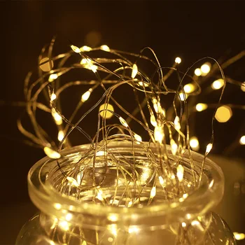 LED String light Sudraba Stieples Pasaku Vainags Mājās Ziemassvētku Eglīte Kāzu Aizkaru Partijas Apdare Svētku apgaismojums