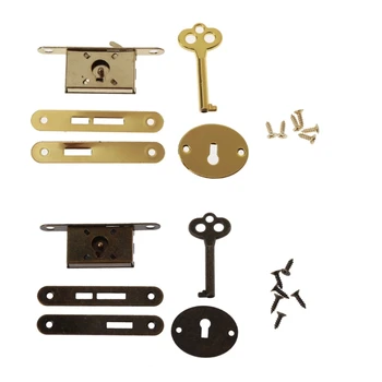 Vintage Metāla Slēdzenes Mēbelēm Dekoratīvās Slēdzenes ar Atslēgu Atvilktnēm Skapis, Skapis Rotaslietas Lodziņā Slēdzenes Nomaiņa