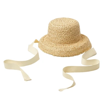 Salmu Cepurīte Bērniem Meitene Vintage Platām Malām Cepure Elpojošs Sunproof Spaiņa Cepuri Bērnu Āra Cepures Visor-Cap