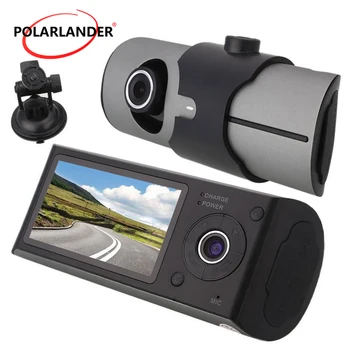 X3000 R300m 3D G-Sensors, Dual Kamera, 2,7 Collu TFT LCD Cam Video Ieraksti 140 Grādu Platleņķa Transportlīdzekļa Automašīnas DVR Ar GPS Dual Objektīvs