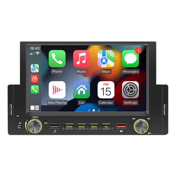 6.2 Collu Vienu Din Auto Radio Bluetooth Automašīnas Multimediju Atskaņotājs Ar Carplay Un Android Auto