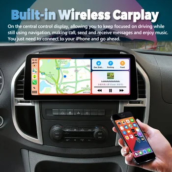 12.3 collu Ekrāns, Radio, Auto, Video Atskaņotājs, Stereo Mercedes Benz W447 Vito 116 2016 Android 13 GPS Multivides Carplay Galvas Vienības