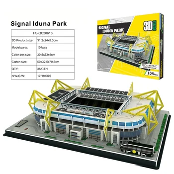 3D Mozaīkas Modelis Signal iduna Park Futbola Stadionā 