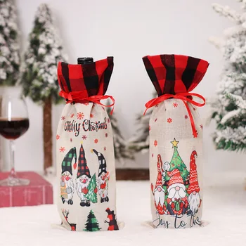 2gab Ziemassvētku Vīna Pudele nav Putekļu Vāciņa, Priecīgus, Ziemassvētku Rotājumi Mājās Ziemassvētku Rotājumu Jauns Gads, 2024 Xmas Dāvanas Navidad