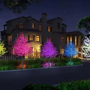 Āra LED Mākslīgā Ķiršu Ziedu Koks Gaismu Ziemassvētku kokā lampas 480pcs LED Spuldzes 1,5 m, Augstums 110/220VAC pasaku dārza dekori