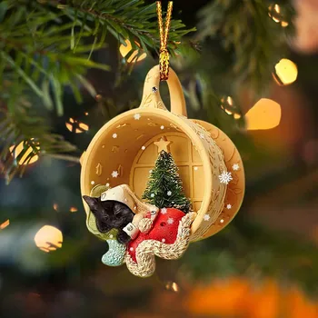 Ziemassvētku Eglīte Kulons Apdare Cute Dzīvnieku Rotājumu Festivāls Puse, Piederumi Telpu Dekorēšana Ziemassvētku Dāvanu