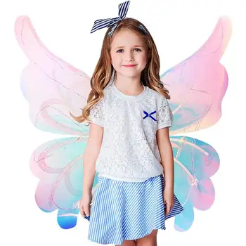 Bērniem Eņģeļa Spārnus Akumulatora Barošanu, Kas Spīd Tumsā Bērniem Eņģeļa Spārnus Viegls Automātiskā Vārsta Halloween Kostīms Ar Regulējamu