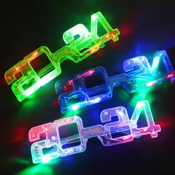 2024 Neona Brilles, kas Spīd Tumsā LED indikators iedegas, Brilles, Puses dod priekšroku Ziemassvētku Dāvana Jaunajā Gadā Grupa Rotājumi