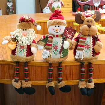 Ziemassvētku Skaisto Lelli Santa Claus, Sniegavīrs Briežu Plīša Darbvirsmas Ornaments Par Ziemassvētki Mājām Laimīgu Jauno Gadu 2023 Navidad Dekoru, Dāvanu