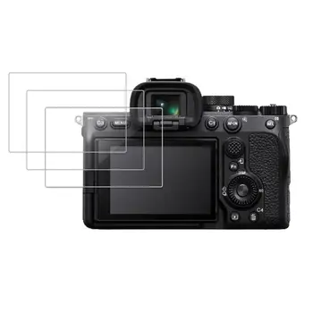 Rūdīta Stikla Aizsardzības pārklājums 3-GAB 9H 0.3 mm Kameras LCD Ekrānu aizsargplēvi, Lai SonyAlpha A7IV/A7M4/A74