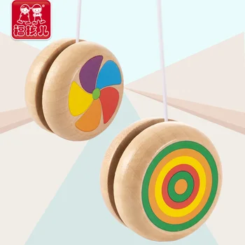 Koka bērni yo-yo pamatskolas skolēnu yoyo rotaļlieta, zēns, meitene, yo-yo iet ceļojuma portatīvo dāvanu