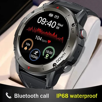 Vīrieši Smart Skatīties Fitnesa Skatīties 1.42 Collu Liels Displejs ar Tālruņa Funkciju IP68 Ūdensnecaurlaidīga Fitnesa Tracker sirdsdarbība smartwatch