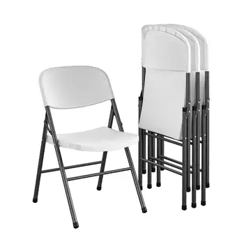 Bals Premium Sveķu Locīšanas Krēsls, 4-Pack, Balts