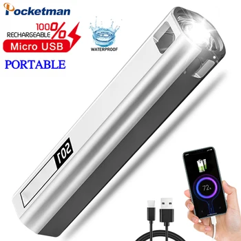 Āra Mini Portatīvo Lukturīti Lāpu Lanterna Var Izmantot Kā Barošanas Banka Ar USB Kabeli Ar Akumulatoru, Kempings Zvejas Lampas Gaismas