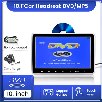 10.1 collu Auto Pagalvi Monitors Auto TV Aizmugurējais Sēdeklis DVD Multimediju Atskaņotāju Bērnu Atbalsta DVD/VCD/CD/MP4/MP5/SD/FM/HDMI HD Ekrāns