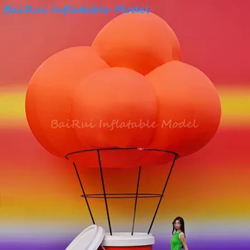 Milzu Piepūšamo Apelsīnu Elsojošs Sēņu Mākonis Gaisa Trieciens Krāsains Balons Mākslas Izstādi Parādīt Displeja Aksesuārus Notikuma Puse Advertisin