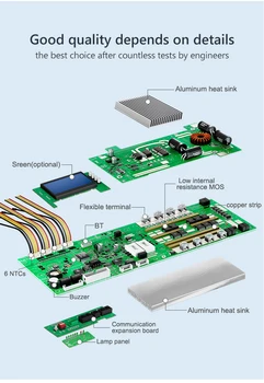 Lifepo4 Litija Akumulators 8S 16S 24V 48V Smart BMS Ar Līdzsvaru Bluetooth LCD RS232, RS485 Komunikācija VAR Invertora un PC
