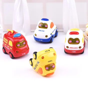 Kawaii Mini Auto Karikatūra Pull Atpakaļ Auto, Bērnu Rotaļlietas Izturību Krist Transportlīdzekļu Gaismas uz Augšu, Mūziku, Rotaļlietas Bērniem, Bērnu Dāvanas