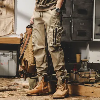 Augstas Kvalitātes Jaunu Joggers Kravas Bikses Vīriešu Armijas Taktisko Mācību Bikses Multi-Kabatas Āra Kokvilnas Treniņbikses Gadījuma Bikses Vīriešiem