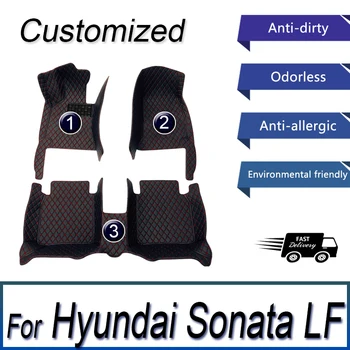 Par Hyundai Sonata LF 2018 2017 2016 2015 Automašīnas Grīdas Paklāji Interjers Ādas Paklāji Auto Papildierīces Dizains Custom Paklāji Aizsardzībai