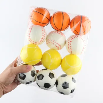 63mm Bērniem Soft Futbols Basketbols Beisbols, Teniss Rotaļlietas Putu Sūklis Dekompresijas Ventilācijas Stresa Bumbas Futbola Anti Stress