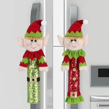 2gab Ziemassvētku Ledusskapis Aproču Komplekts Santa Claus, Sniegavīrs Ziemeļbriežu Ziemassvētku Rotājumi