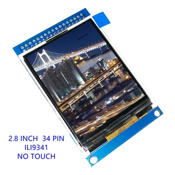 Liels Pieprasījums 2.8 Inch TFT LCD Touch Krāsu Ekrāns Zils Modulis ILI9341 Diskus MCU Saderīgu Atomu 34P LCD Interfeiss